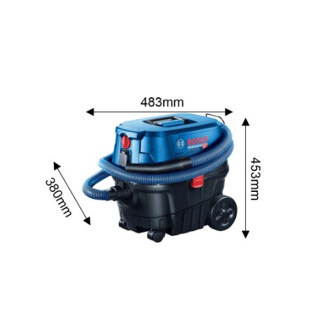 Bosch GAS 12-25 PL Professional Wet and Dry Vacuum Cleaner – High Suction Cleaning Machine for Dust Extraction, Workshop Cleaning, and Industrial Use